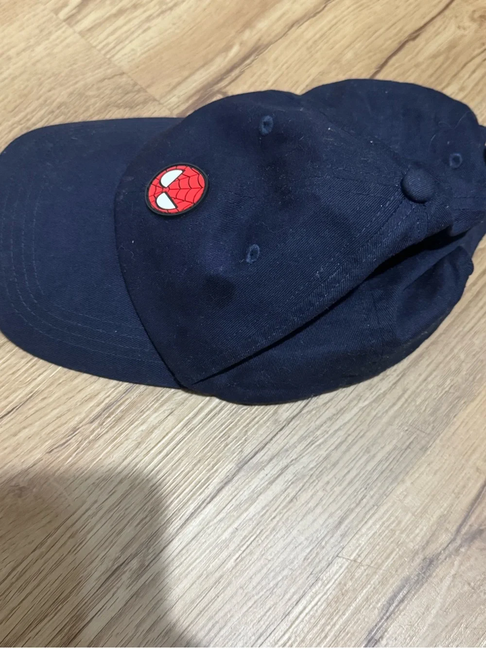 H&M Navy Blue Kids Baseball Cap with Red Spider-Man Patch